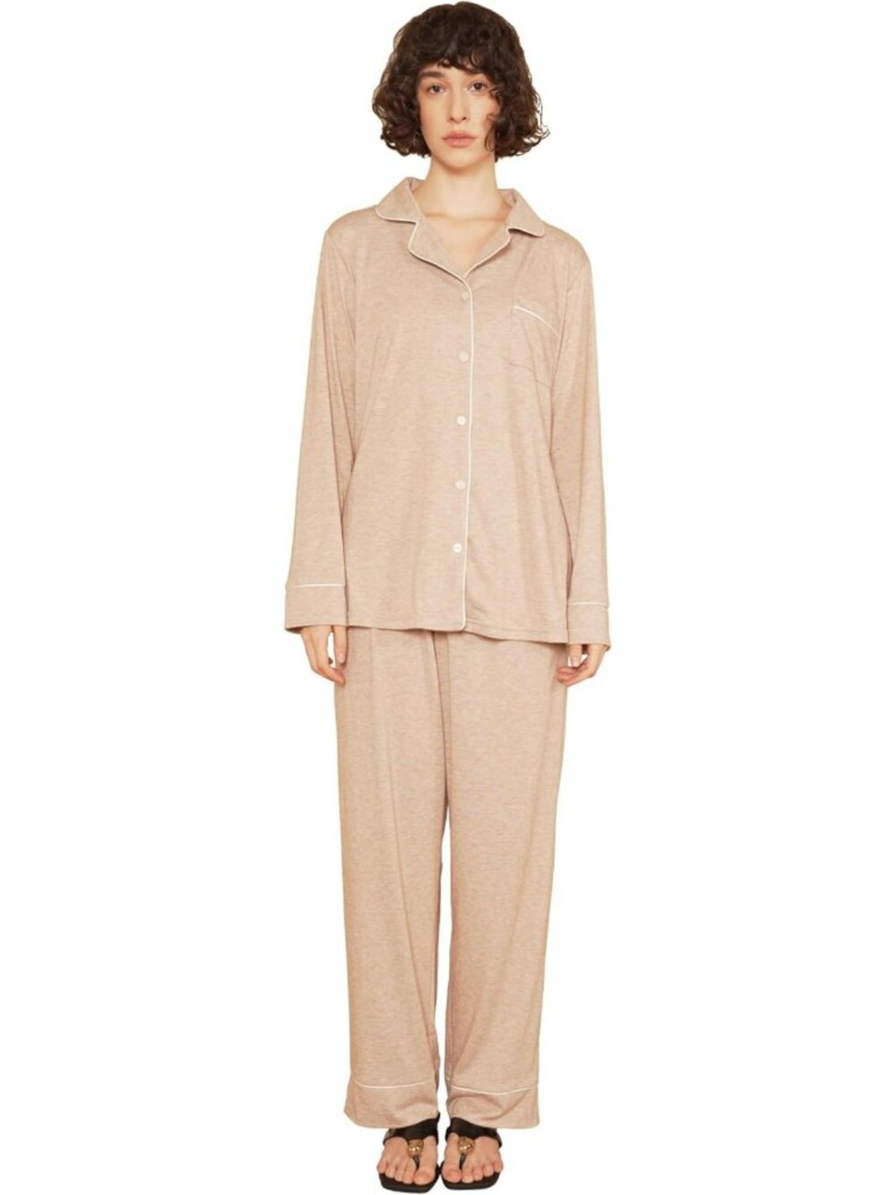Cozy Long Sleeve Pajama Set for Women | 2-Piece Lounge Sleepwear & Nightwear